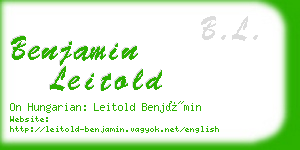 benjamin leitold business card